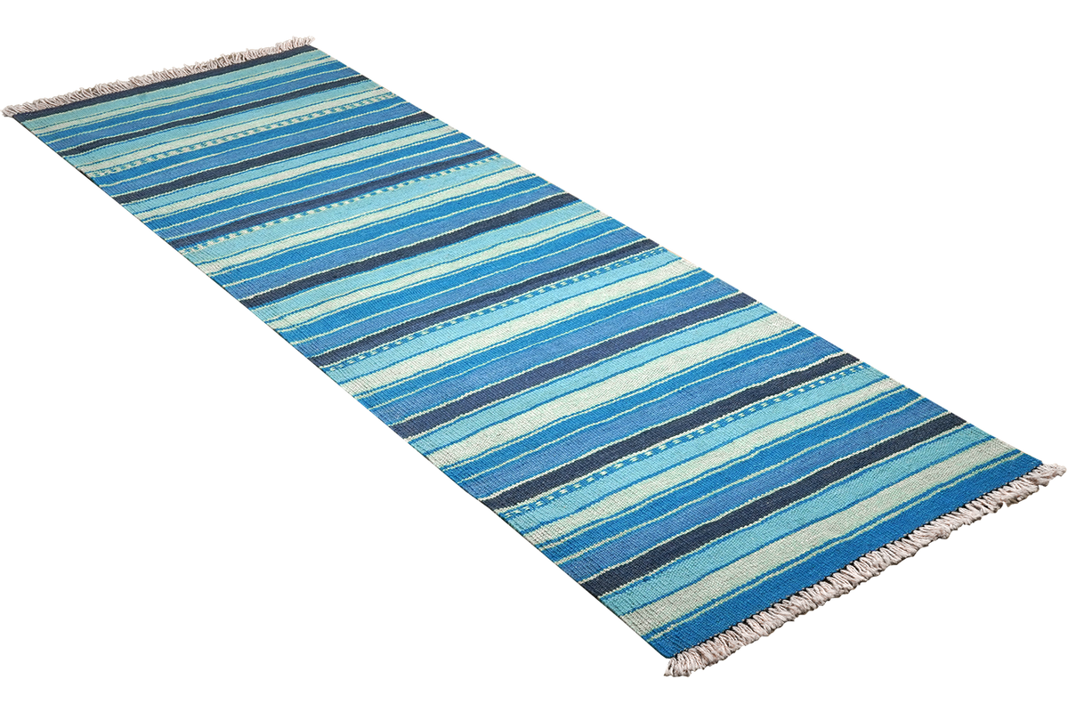 Vintage Carpet Kelim Gashgai colorful 196x65cm