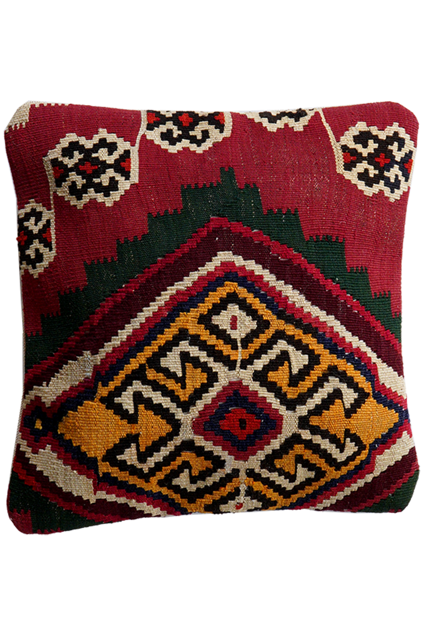 Vintage Kissen Kelim bunt handgefertigt 40x40cm
