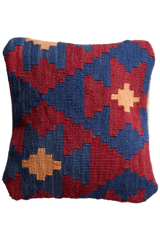 Vintage Kissen Kelim bunt handgefertigt 40x40cm