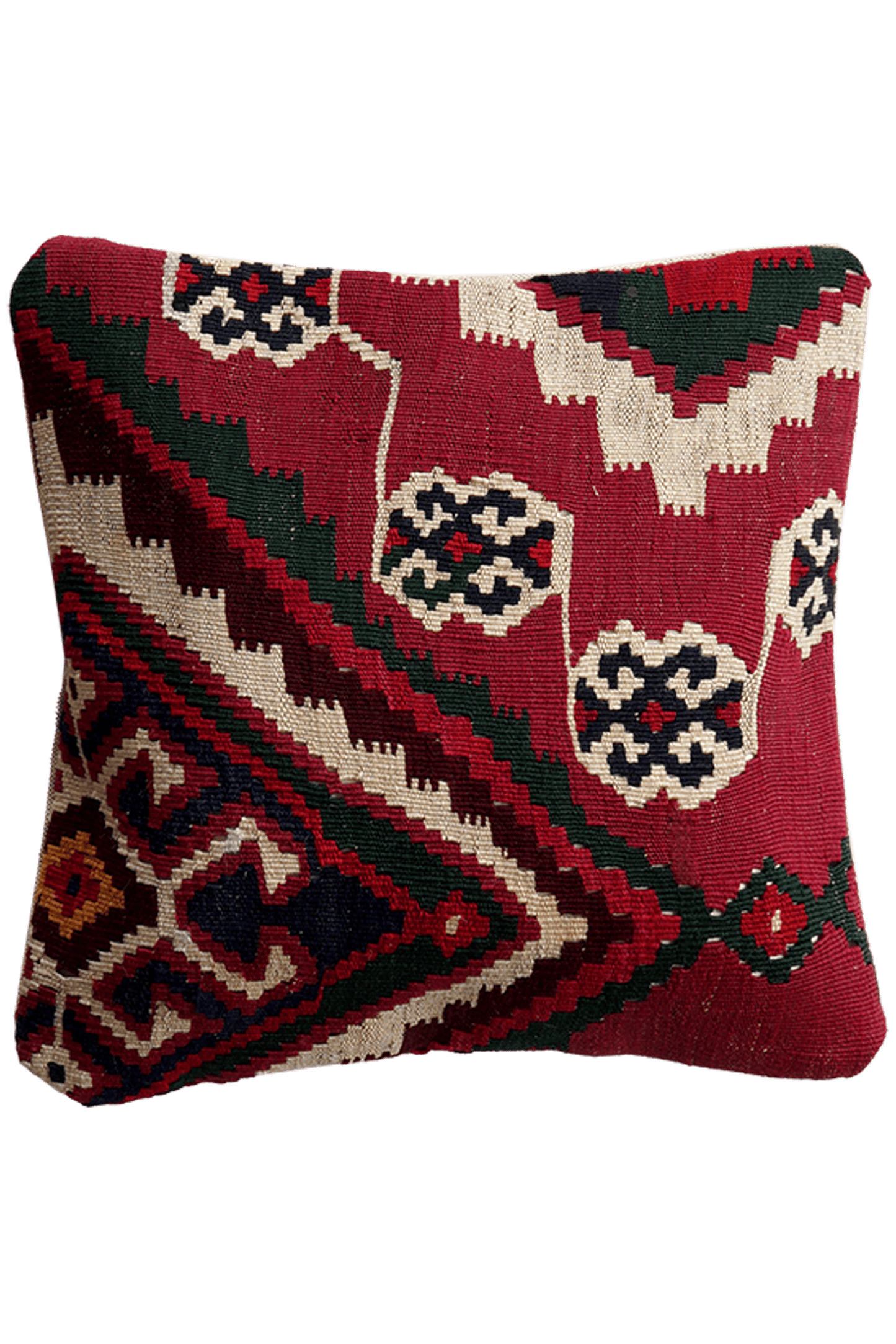 Coussin vintage kilim coloré fait main 40x40cm