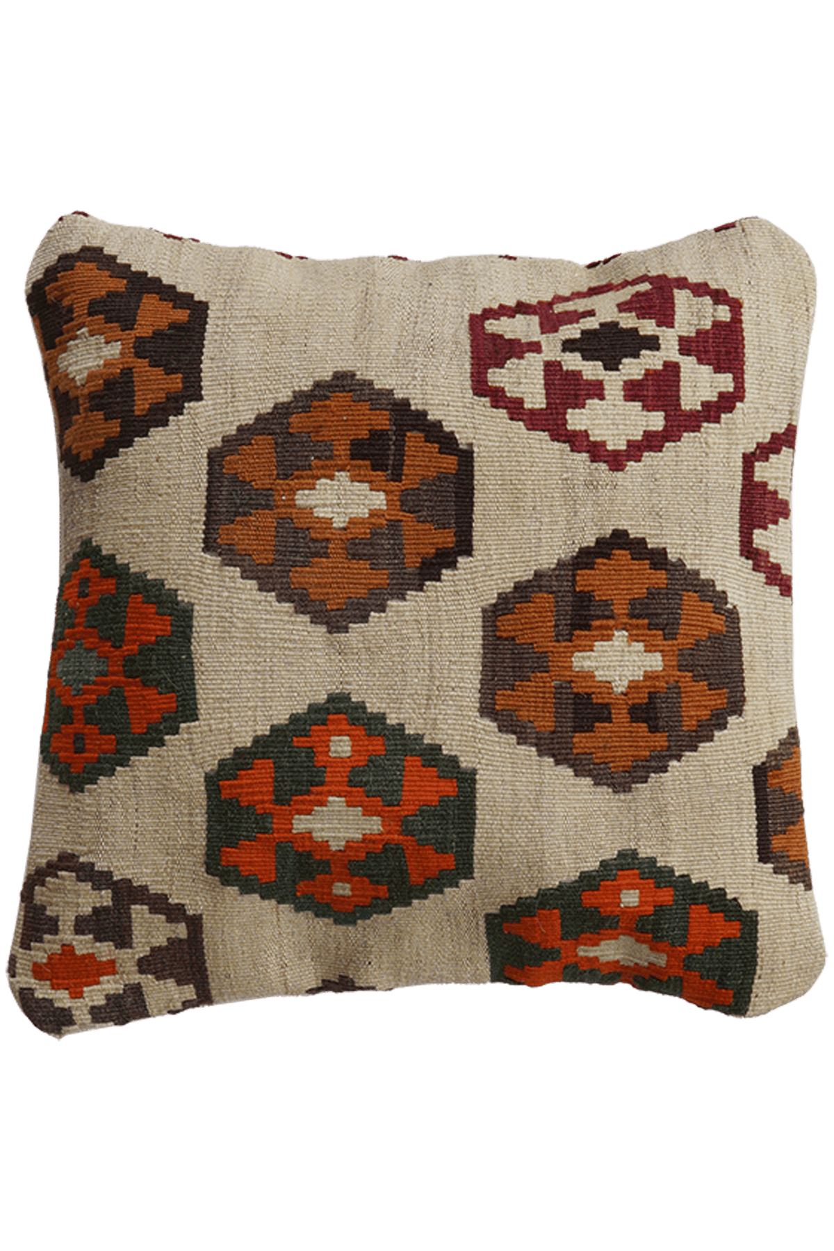 Handmade Kelim Cushion 40x40cm colorful