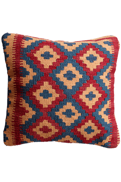 Coussin vintage Kelim 50x50cm coloré fait main