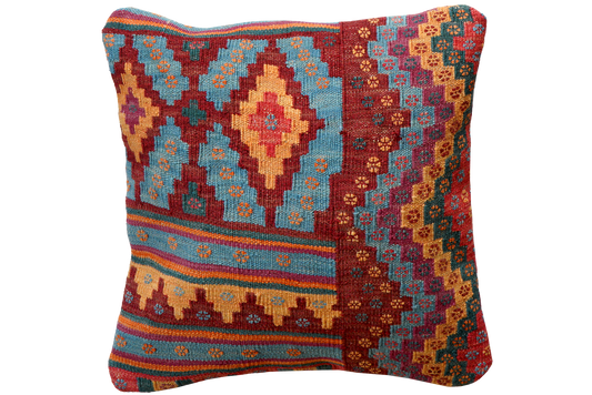 Vintage Kissen Kelim bunt handgefertigt 50x50cm