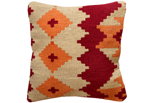 Handgefertigtes Kissen Kelim bunt 50x50cm