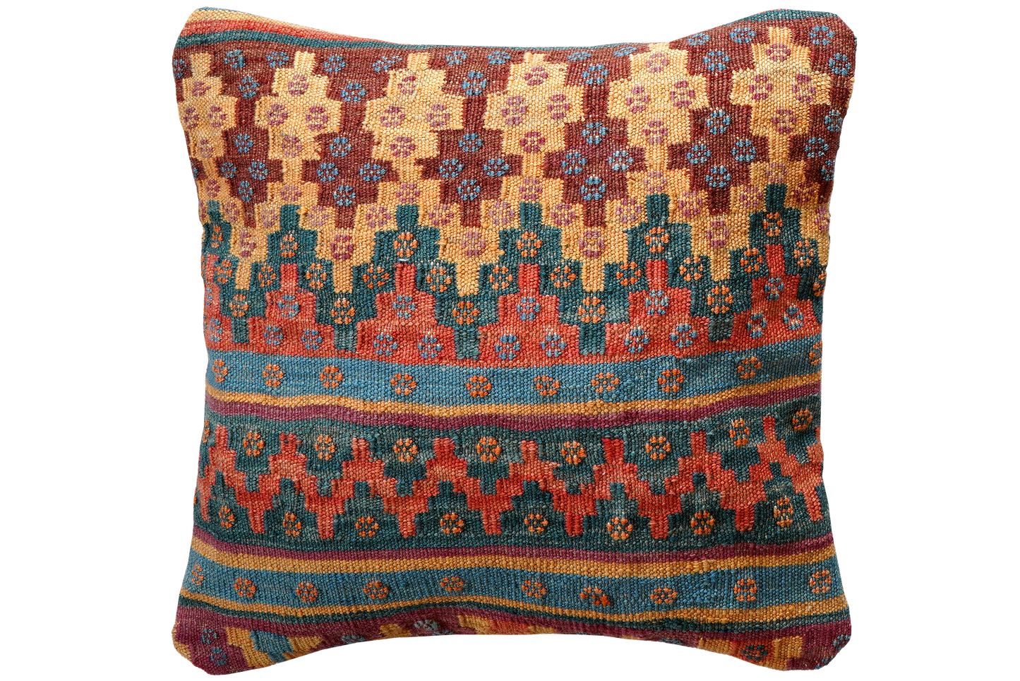 Vintage cushion Kelim 50x50cm colorful handmade