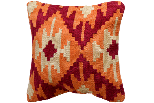 Coussin vintage kilim coloré fait main 50x50cm