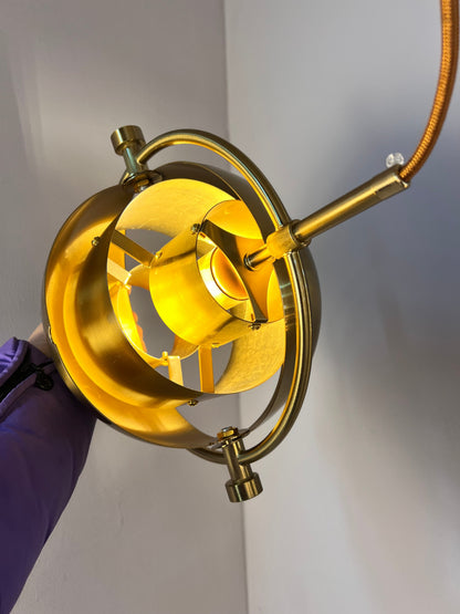 Vintage Hängelampe Multi-Lite von Louis Weisdorf für GUBI Messing