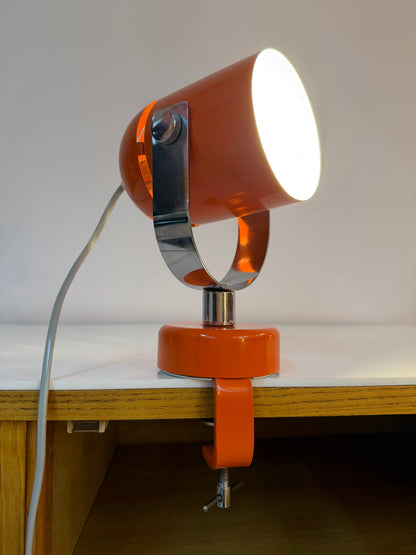Vintage Wandlampe "Combi Lux" orange Chrom von Stanislav Indra für Lidokov Boskovice