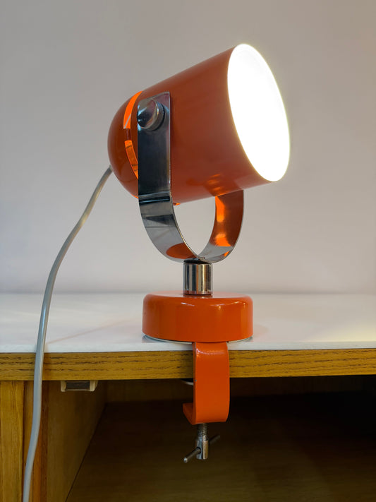 Vintage Wandlampe "Combi Lux" orange Chrom von Stanislav Indra für Lidokov Boskovice