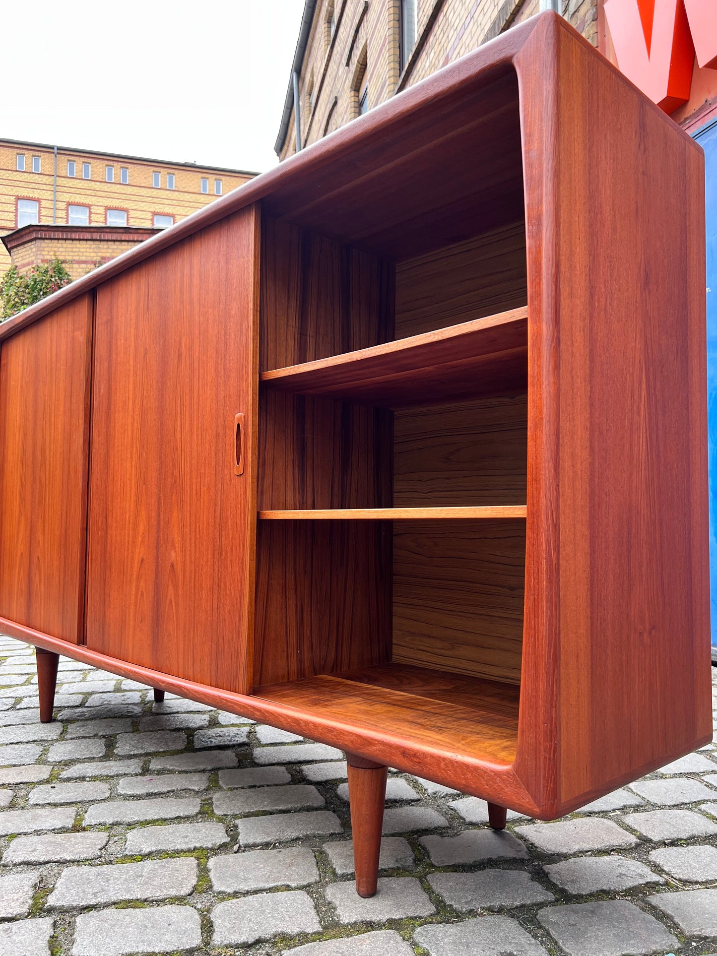 Vintage Highboard Teak von H.P. Hansen aus Dänemark