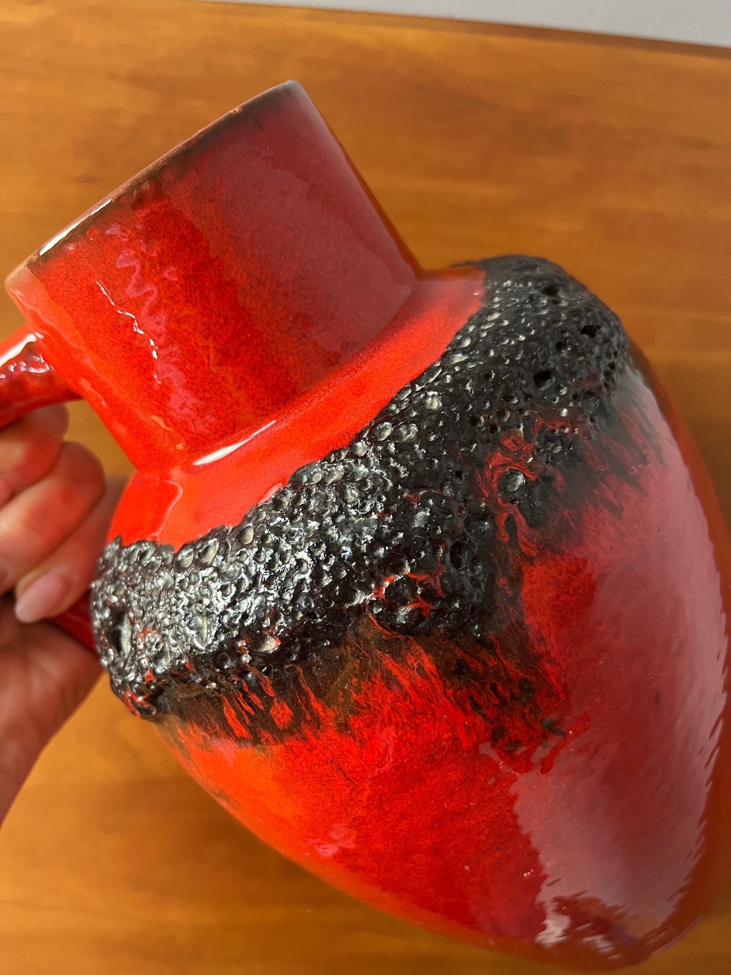 Vintage Karaffe 223 Fat Lava von Kreutz Keramik