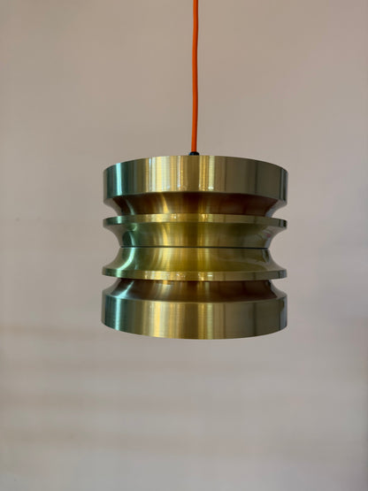 Vintage Hängelampe von Carl Thore, Gold Orange