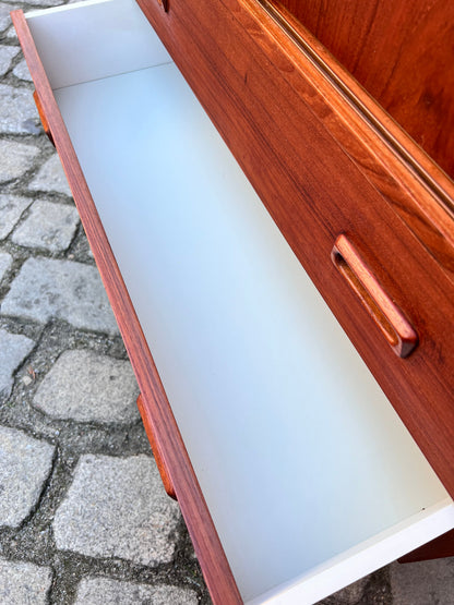 Vintage Schrank Teak mit Schiebetüren und Schubladen aus Dänemark