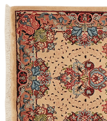 Vintage Sarough carpet 300x70cm colorful natural motifs