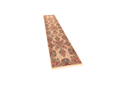 Vintage Sarough carpet 300x70cm colorful natural motifs