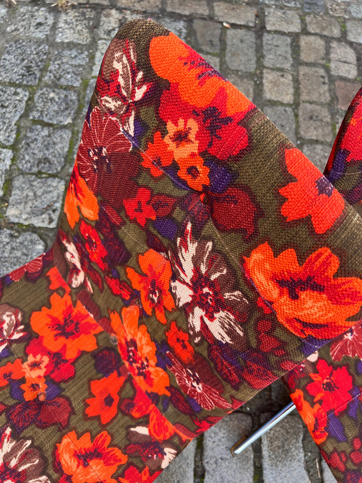 4x Drehstuhl rot floral von EKA Wohnmöbel