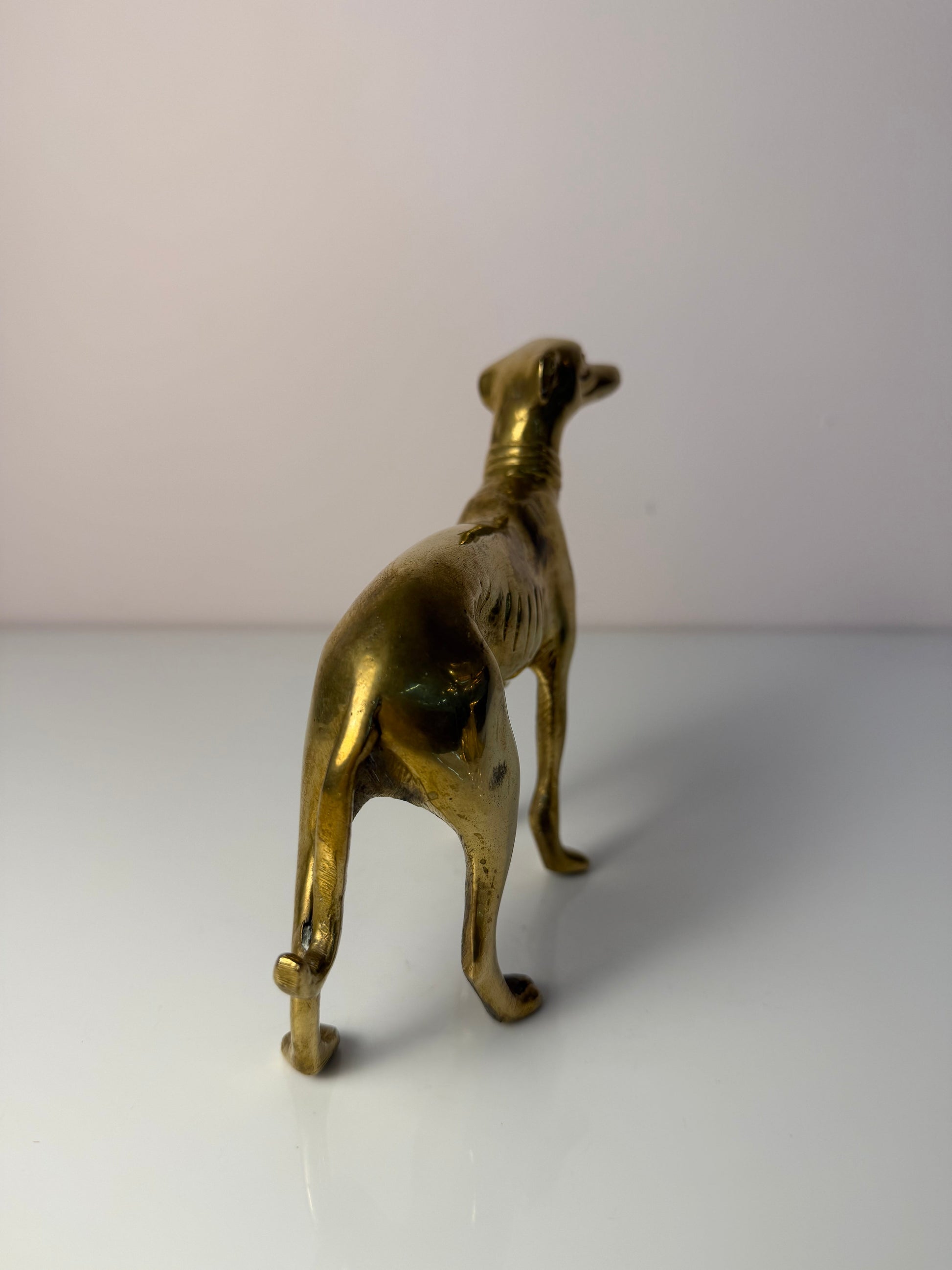 Set von 2 Vintage Windhund Skulptur aus Messing, Art Déco