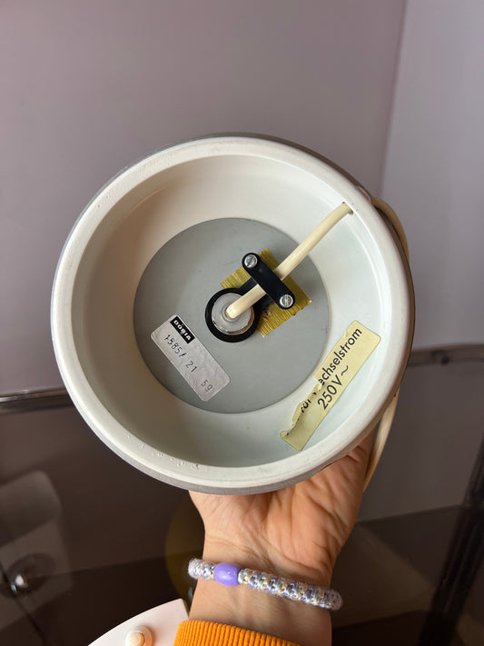 Vintage Tischlampe gelb Glas von Doria