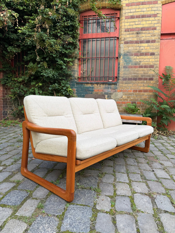 3-Sitzer Sofa Teak und Wolle von Holstebro Møbelfabrik