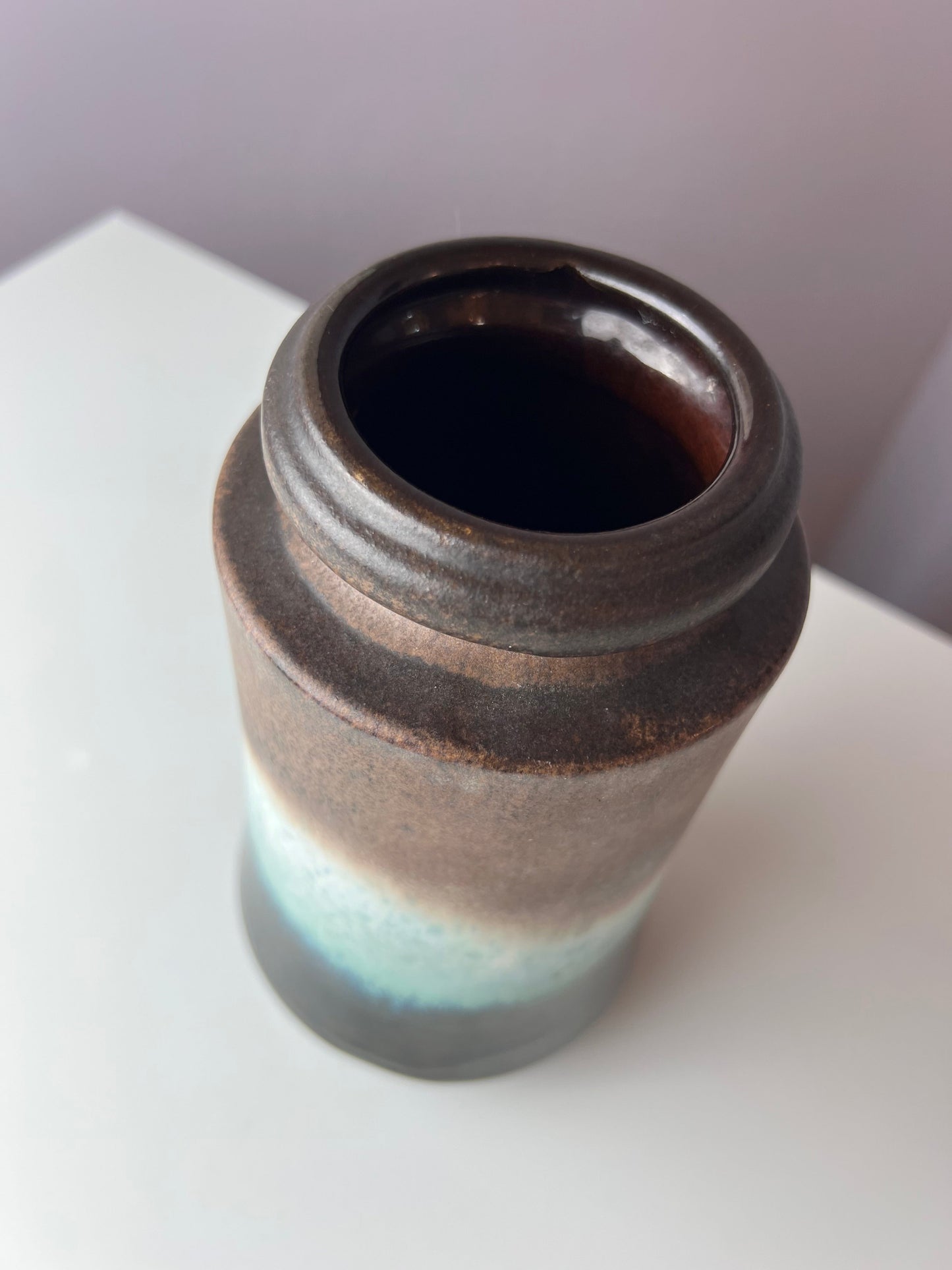 Vintage Vase 549-27 grün braun von Scheurich West Germany