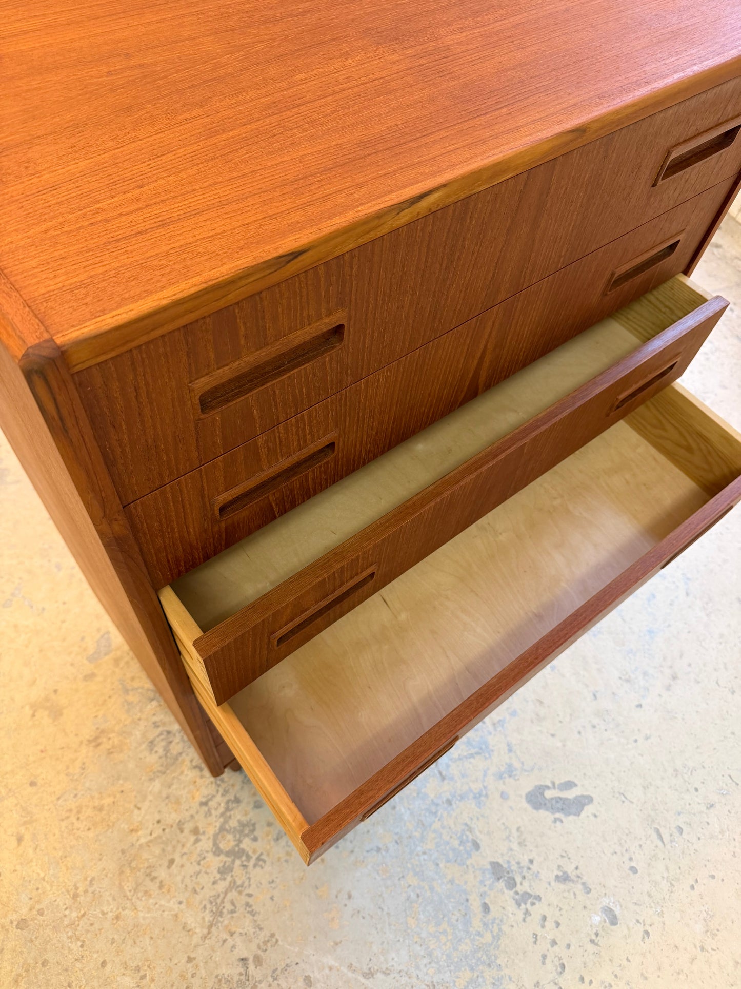 Vintage Kommode aus Teak, Dänemark, 7 Schubladen