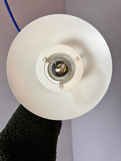 Vintage Lamellenlampe weiß Dänemark