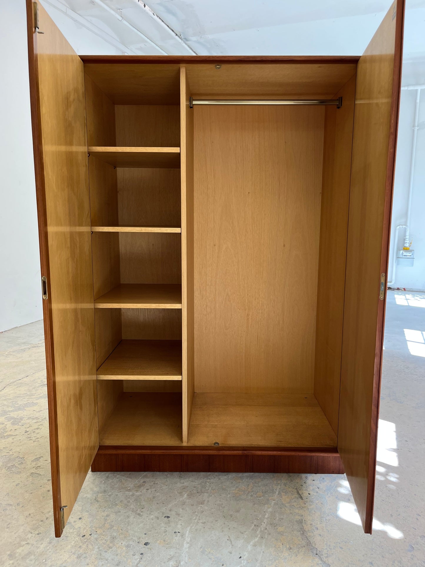 Vintage Kleiderschrank Teak von Steguweit & Sohn