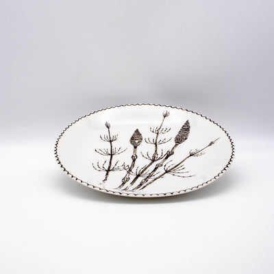 Vintage decorative plate lilies porcelain hand-painted