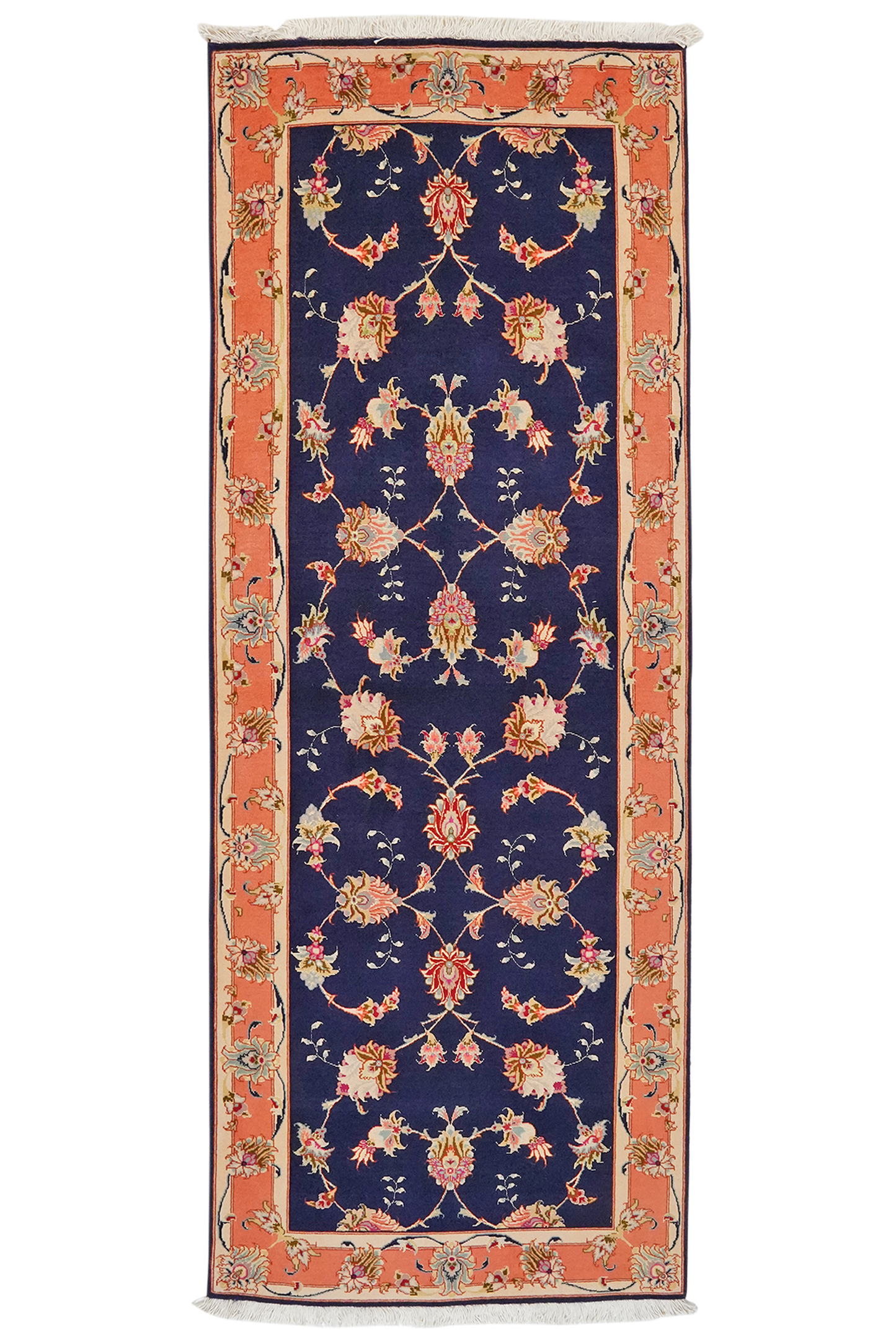 Vintage Tabriz Teppich bunt 200x76cm