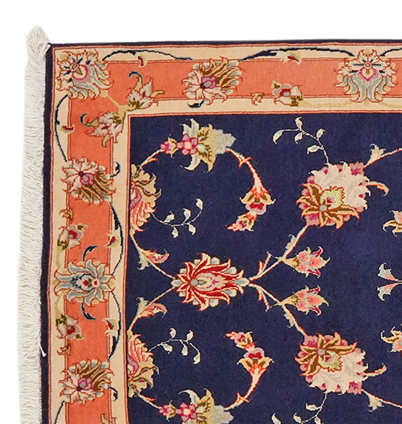 Vintage Tabriz Teppich bunt 200x76cm