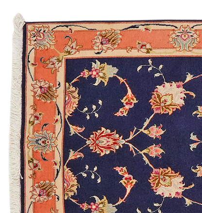 Vintage Tabriz Teppich bunt 200x76cm