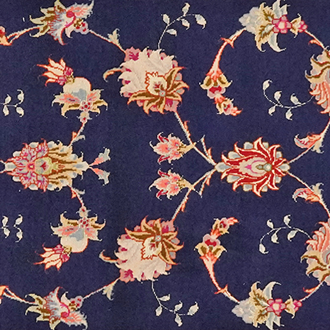 Vintage Tabriz Teppich bunt 200x76cm