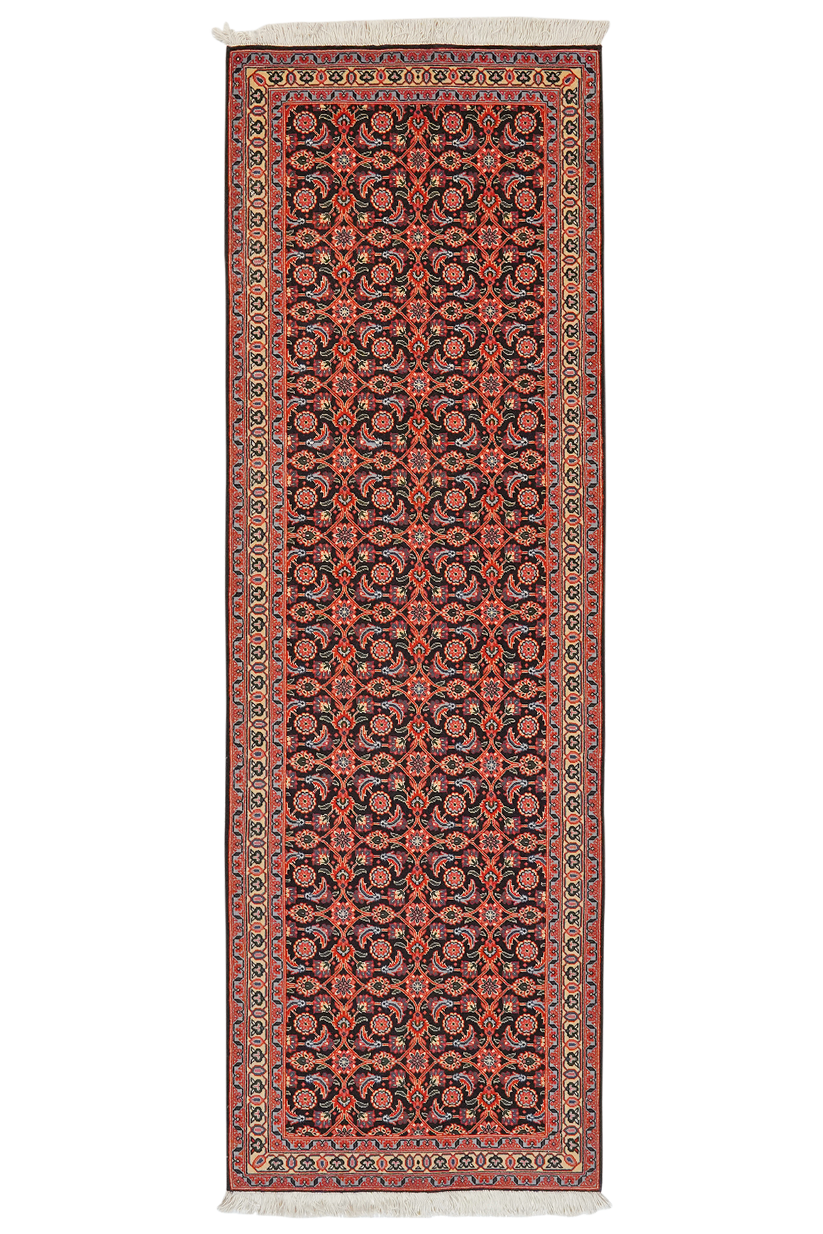 Vintage Teppich Tabriz 50 Raj bunt Naturmotive 199x65cm