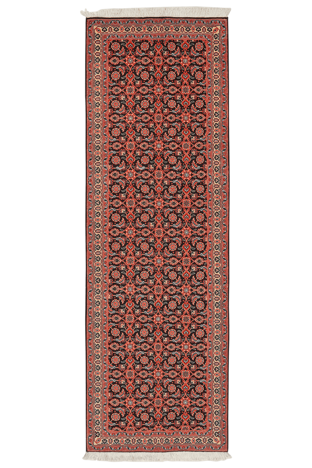 Vintage Teppich Tabriz 50 Raj 199x65cm Bunt