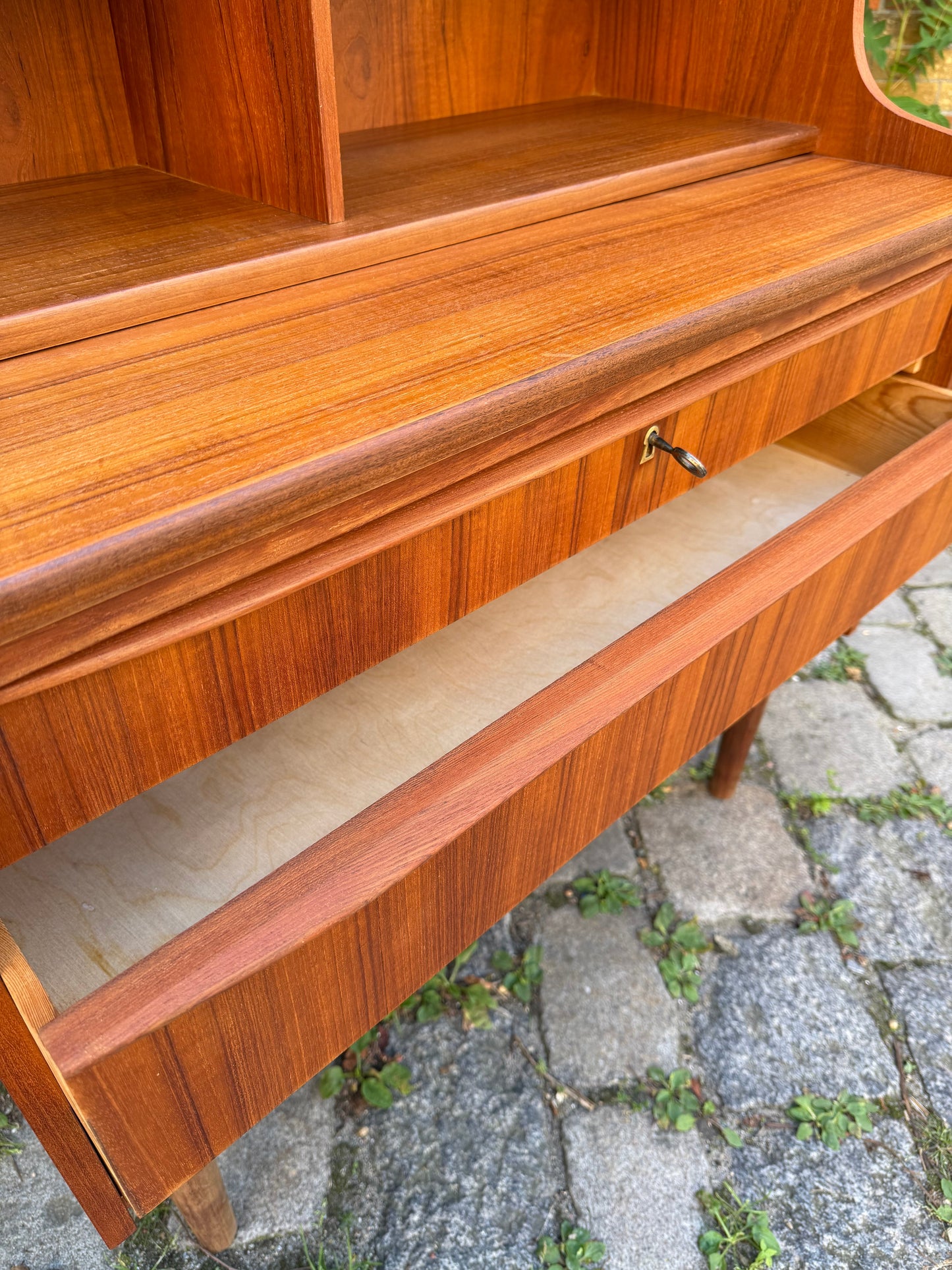 Vintage Sekretär Teak mit Spiegel aus Dänemark