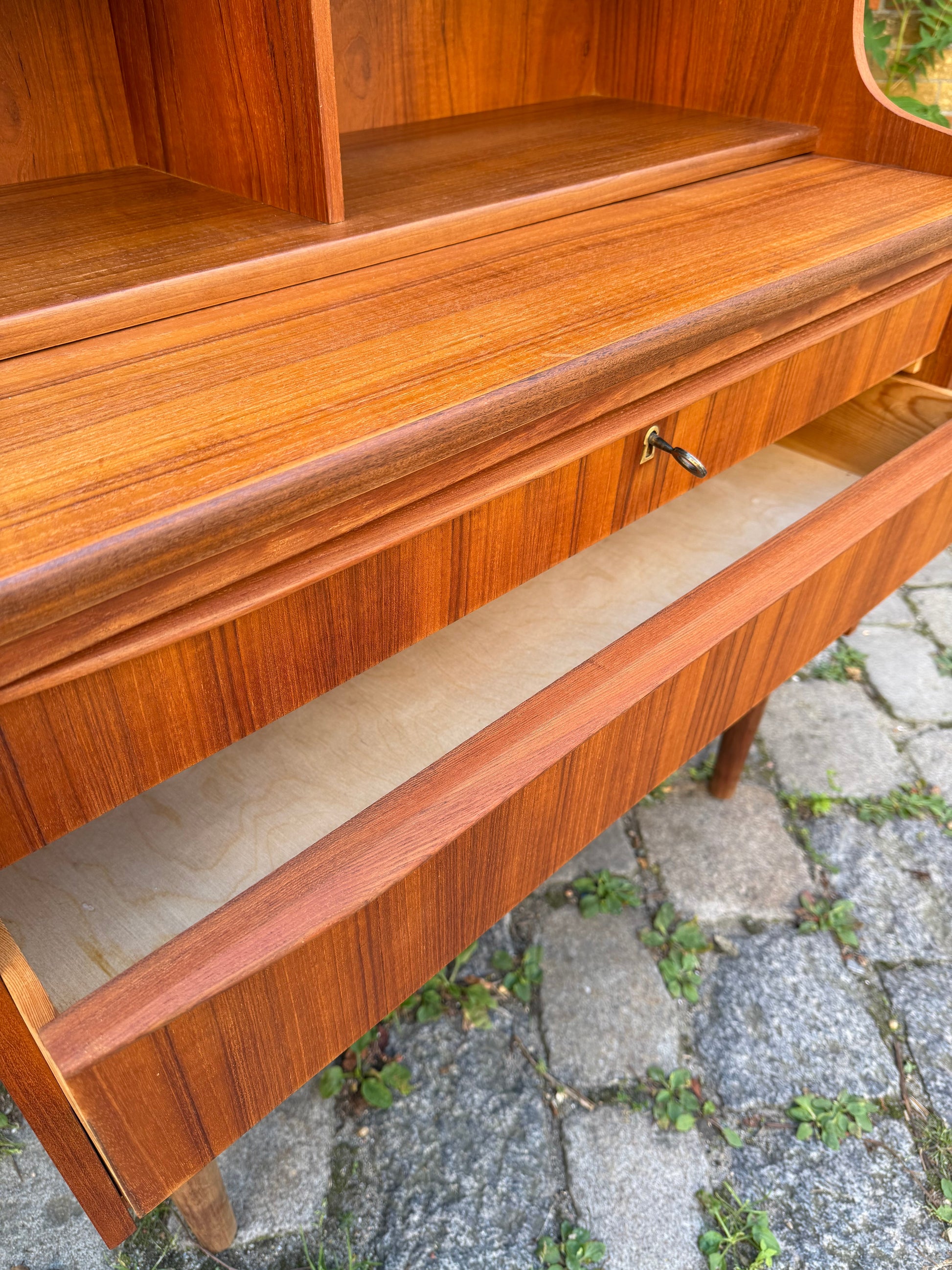 Vintage Sekretär Teak mit Spiegel aus Dänemark