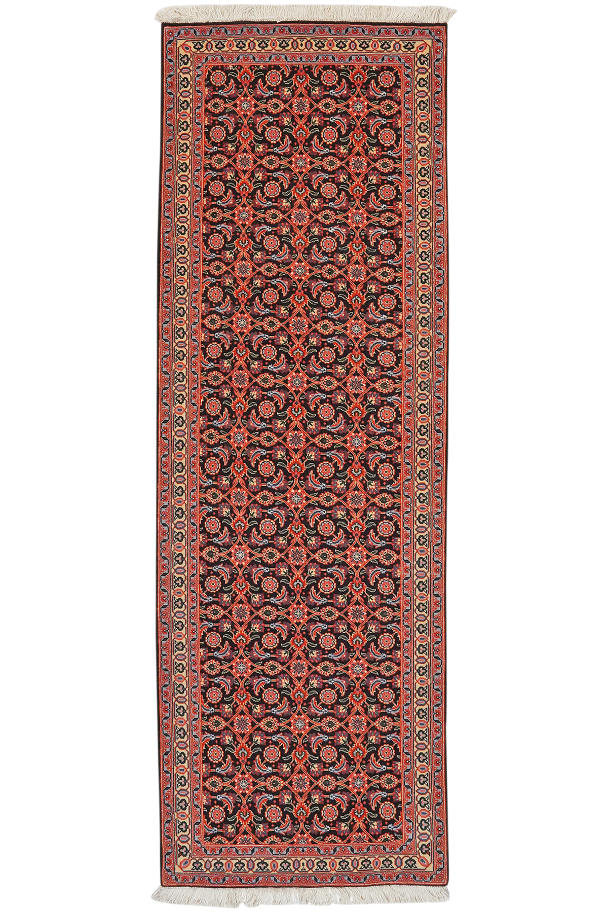 Vintage Teppich Tabriz 50 Raj bunt Naturmotive 199x65cm