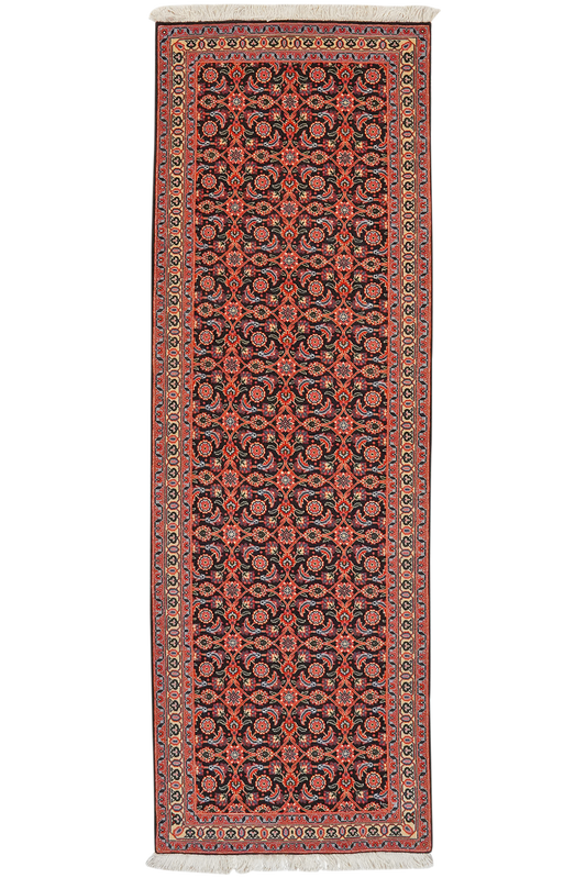 Vintage Teppich Tabriz 50 Raj bunt Naturmotive 199x65cm