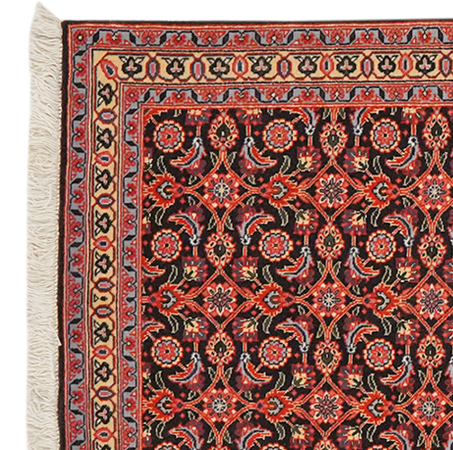 Vintage Teppich Tabriz 50 Raj bunt Naturmotive 199x65cm