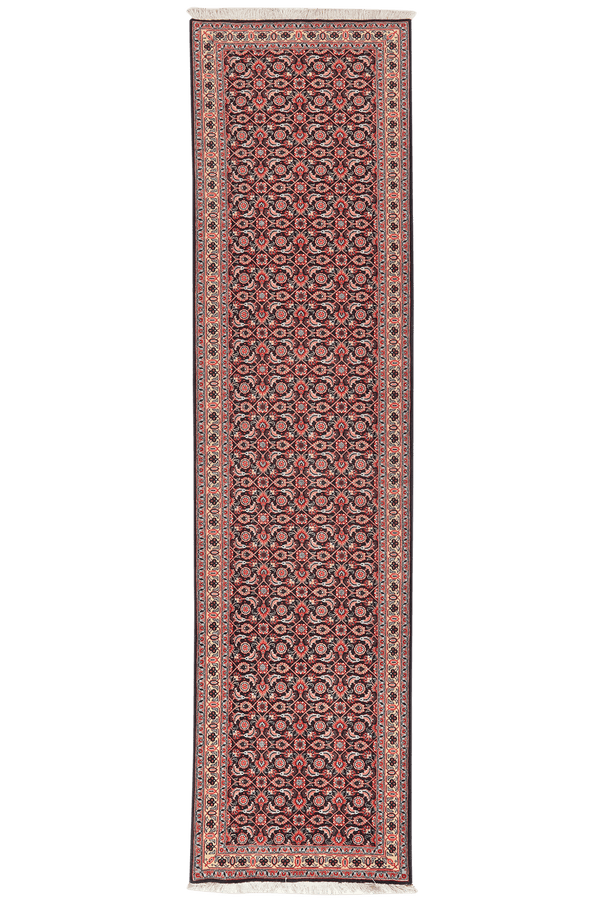 Vintage Tabriz carpet colorful natural motifs 289x71cm