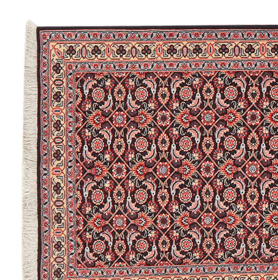 Vintage Tabriz carpet colorful natural motifs 289x71cm