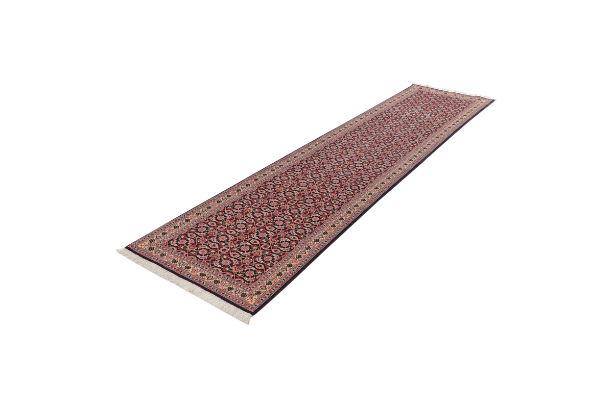 Vintage Tabriz carpet colorful natural motifs 289x71cm