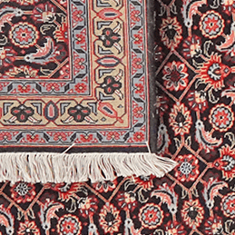 Vintage Tabriz carpet colorful natural motifs 289x71cm