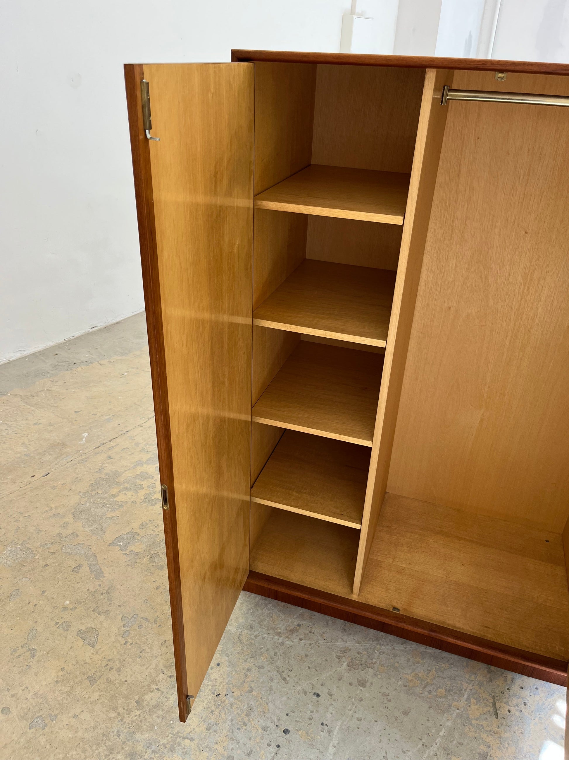 Vintage Kleiderschrank Teak von Steguweit & Sohn