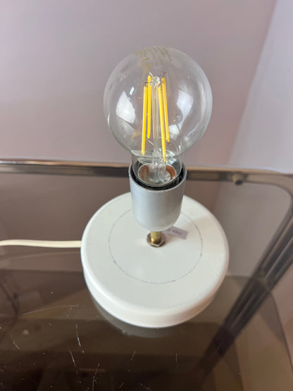 Vintage Tischlampe gelb Glas von Doria