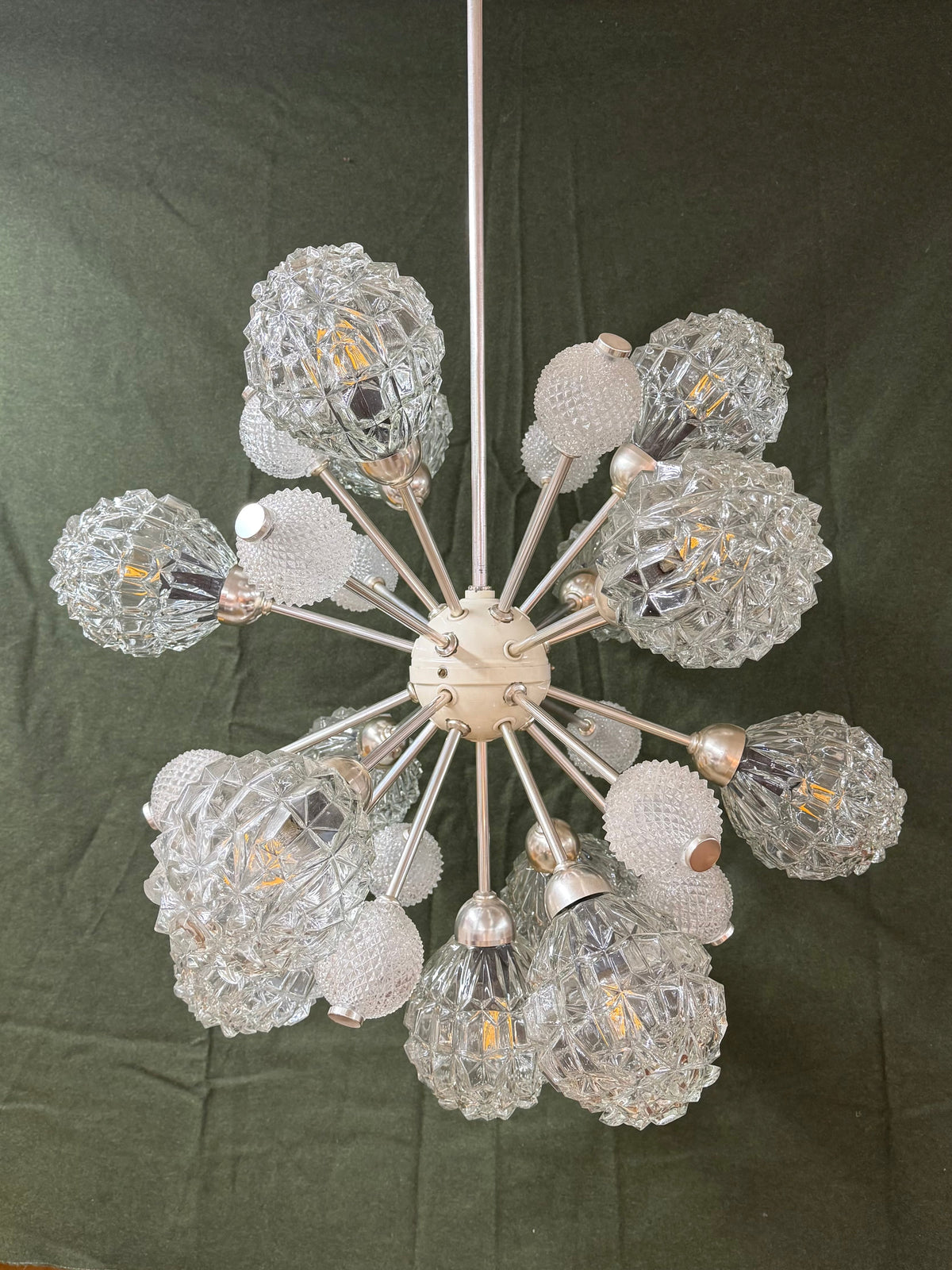 Sputnik Kronleuchter von Elektrofém ISZ, Space Age