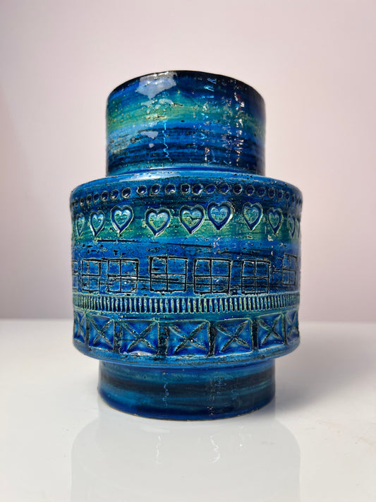 Vintage Vase "Rimini Blu" von Aldo Londi für Bitossi