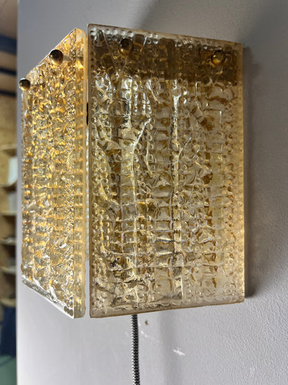 Vintage Wandlampe von Orrefors Schweden