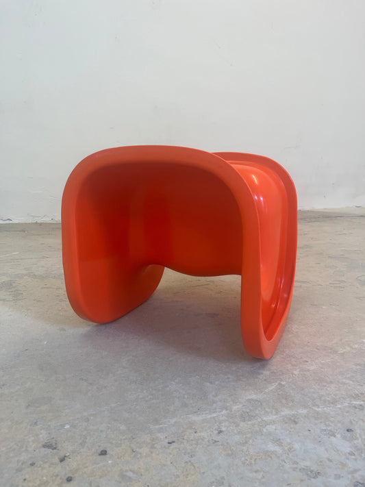 Vintage Kinderstuhl von Johannes Foersom und Peter Hiort Lorenzen für Cado, orange