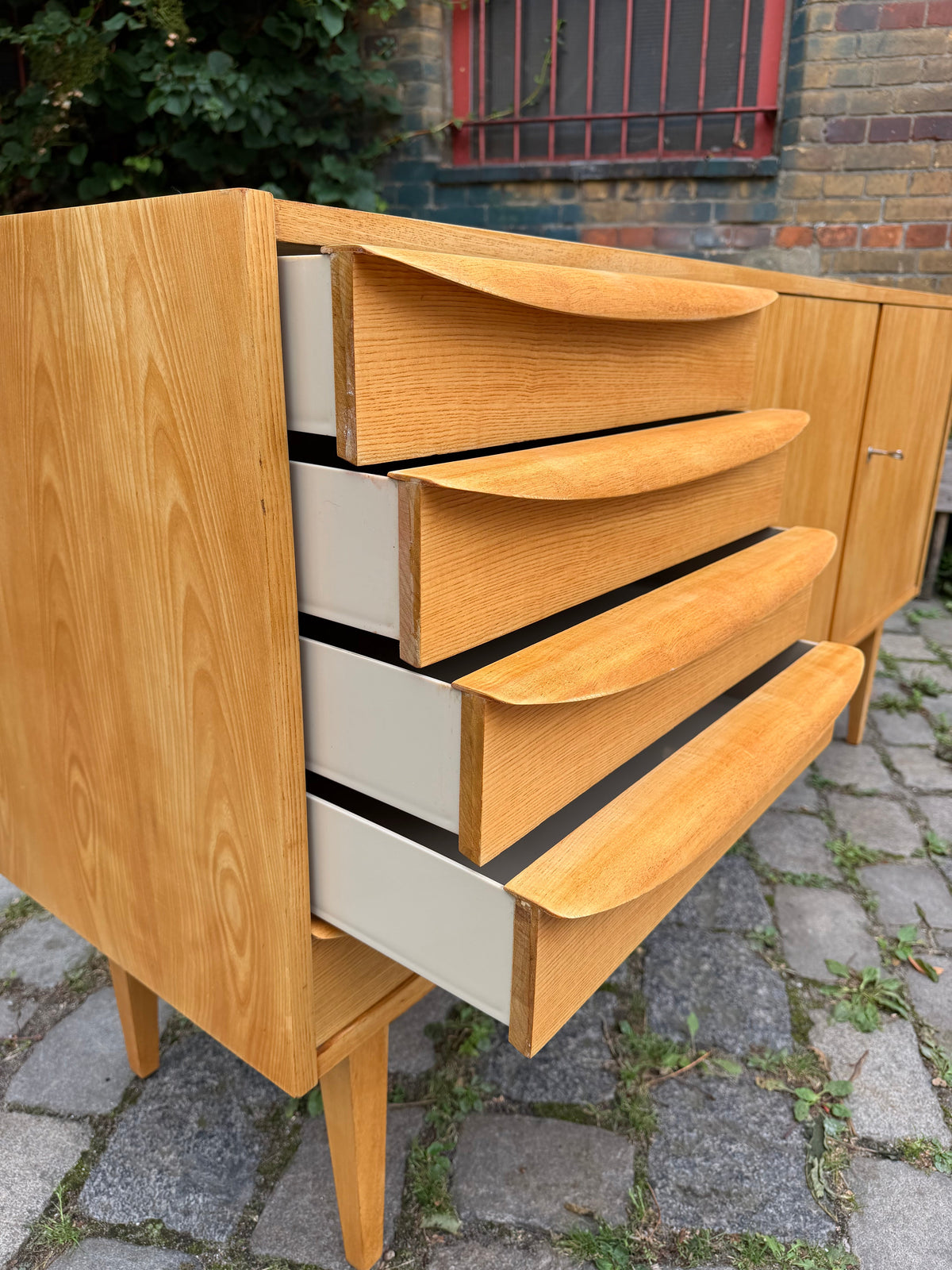 Vintage Sideboard Typ 602/K Esche von Franz Ehrlich für Hellerau